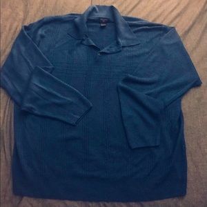 Dockers XXL long sleeve blue polo shirt